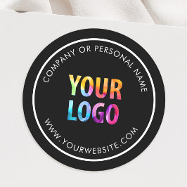 Pegatina Redonda Logotipo Empresarial de Promoción de Color Persona