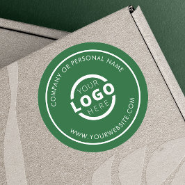 Pegatina Redonda Logotipo Empresarial de Promoción de Color Persona