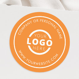 Pegatina Redonda Logotipo Empresarial de Promoción de Color Persona