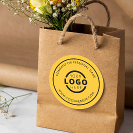 Pegatina Redonda Logotipo Empresarial de Promoción de Color Persona