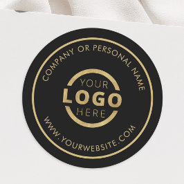 Pegatina Redonda Logotipo Empresarial de Promoción de Color Persona