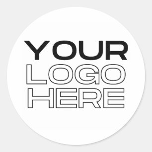 Pegatina Redonda Logotipo empresarial personalizado