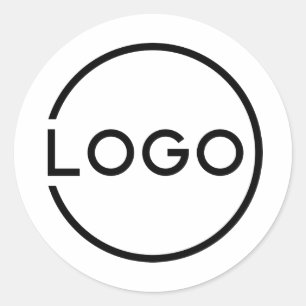 Pegatina Redonda Logotipo Empresarial Personalizado