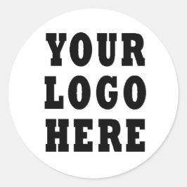 Pegatina Redonda Logotipo empresarial personalizado de la empresa