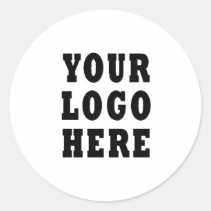 Pegatina Redonda Logotipo empresarial personalizado de la empresa