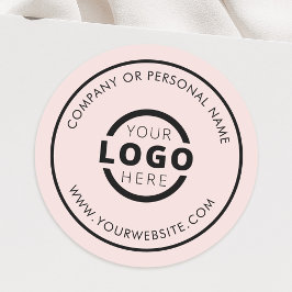 Pegatina Redonda Logotipo Empresarial Personalizado de Promoción Ro