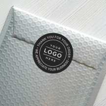 Logotipo Empresarial Personalizado Negro Gracias p