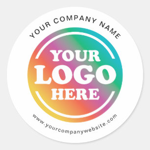 Pegatina Redonda Logotipo empresarial personalizado, promoción del 