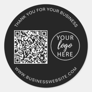 Pegatina Redonda Logotipo Empresarial Personalizado Sencillo