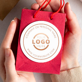 Pegatina Redonda Logotipo Empresarial Promocional de Color Personal