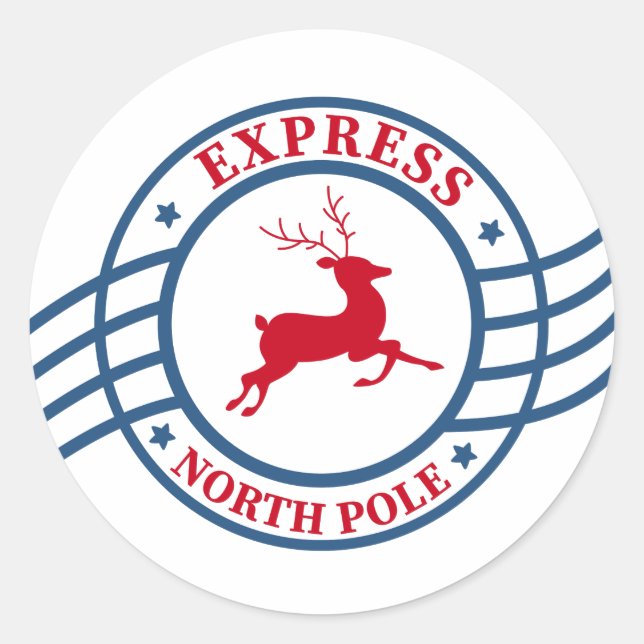 Pegatina Redonda logotipo expreso nortpolo (Anverso)