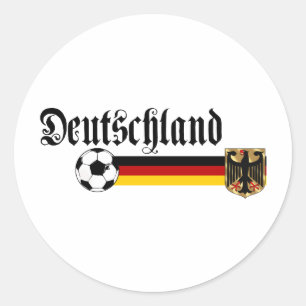 Pegatina Redonda Logotipo grande del fussball de Deutschland