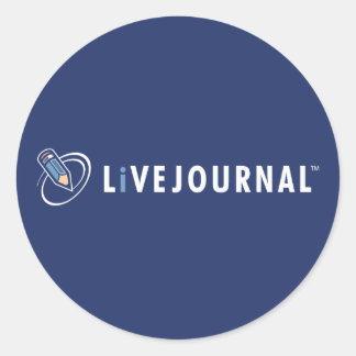 Pegatina Redonda Logotipo horizontal de LiveJournal