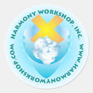 Pegatina Redonda Logotipo HW