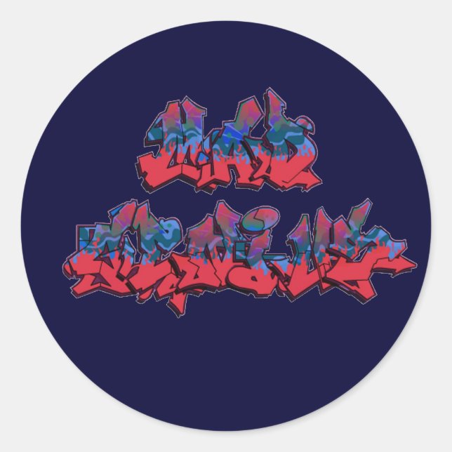 Pegatina Redonda Logotipo MG 2 (pegatina) (Anverso)