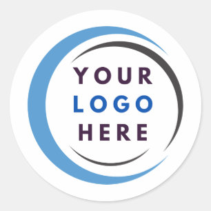 Pegatina Redonda Logotipo minimalista elegante de Personalizado