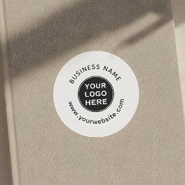 Pegatina Redonda Logotipo | Nombre del negocio | Sitio web | Marca