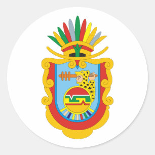 Pegatina Redonda Logotipo oficial del símbolo de Guerrero México
