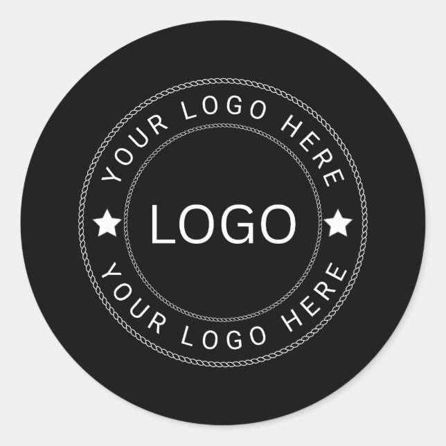 Pegatina Redonda Logotipo personalizado (Anverso)