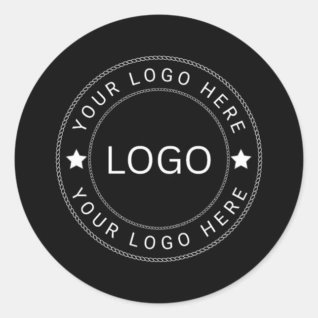Pegatina Redonda Logotipo personalizado (Anverso)