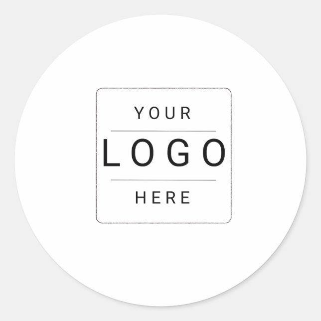 Pegatina Redonda Logotipo personalizado (Anverso)