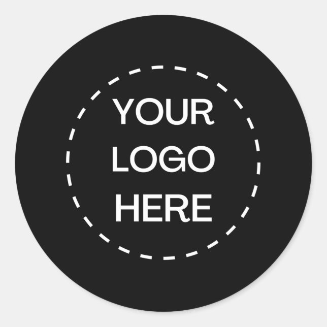 Pegatina Redonda Logotipo personalizado (Anverso)