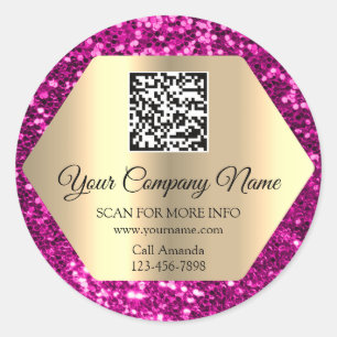 Pegatina Redonda Logotipo personalizado Código QR Inserción promoci