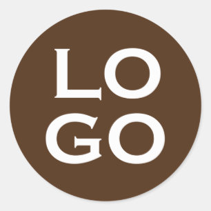 Pegatina Redonda Logotipo personalizado de empresa o negocio en mar