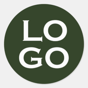 Pegatina Redonda Logotipo personalizado de empresa o negocio en ver