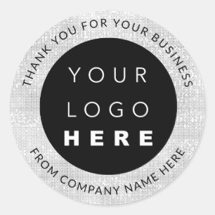 Pegatina Redonda Logotipo personalizado Holograma gris plateado Gra