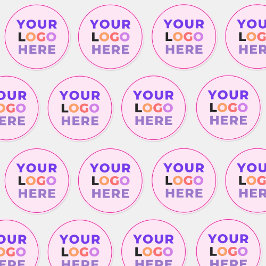 Pegatina Redonda Logotipo promocional de empresas, marca rosa