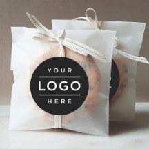 Logotipo promocional redondo negro personalizado p