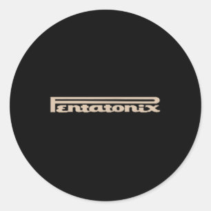 Pegatina Redonda Logotipo Ptx Corazón Negro