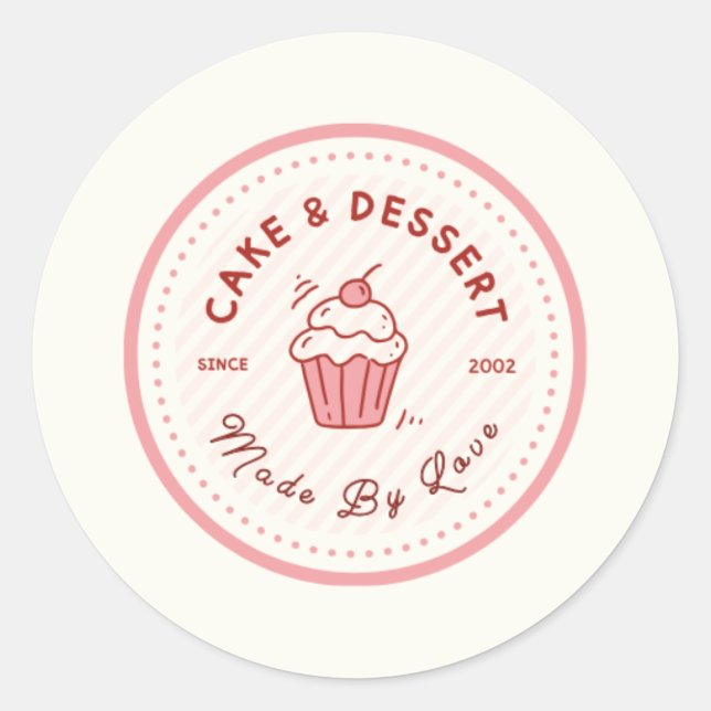 Pegatina Redonda Logotipo redondeado (Anverso)