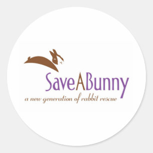 Pegatina Redonda Logotipo SaveABunny