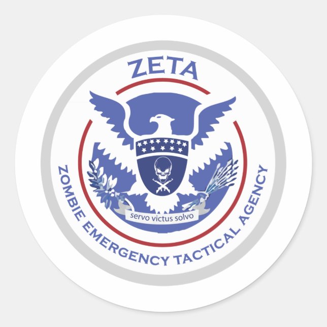 Pegatina Redonda Logotipo/sello de la Agencia Táctica de Emergencia (Anverso)