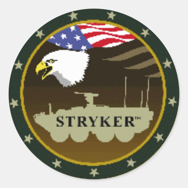 Pegatina Redonda logotipo_stryker (Anverso)