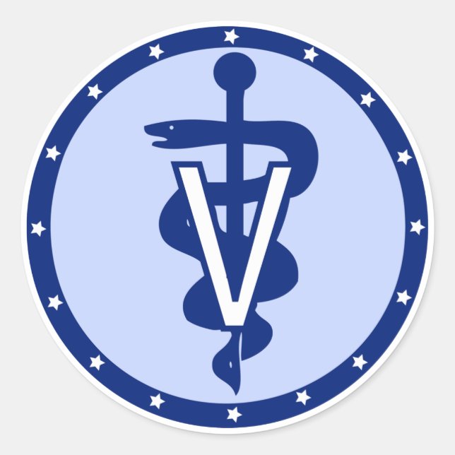 Pegatina Redonda logotipo veterinario 2 (Anverso)