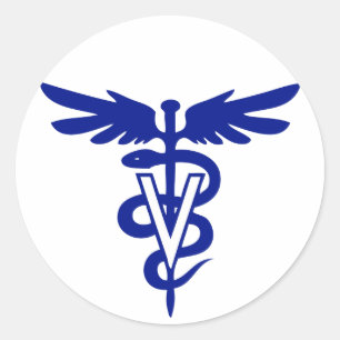 Pegatina Redonda logotipo veterinario 4