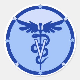Pegatina Redonda logotipo veterinario 4a