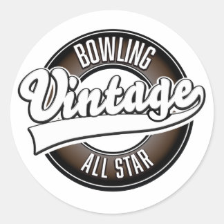 Pegatina Redonda Logotipo vintage de bailarina de todas las estrell