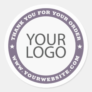 Pegatina Redonda Logotipo y sitio web del Personalizado moderno emp