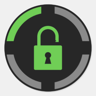 Pegatina Redonda Logro desbloqueado