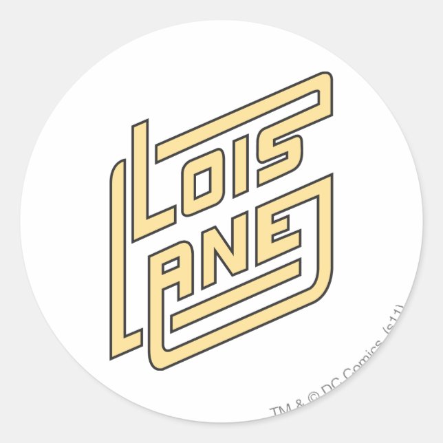 Pegatina Redonda Lois Lane Logo (Anverso)