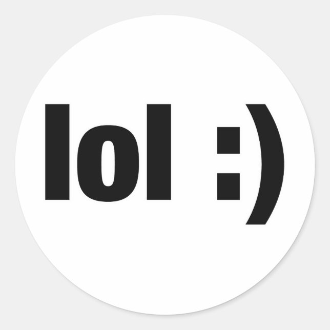 Pegatina Redonda lol (Anverso)