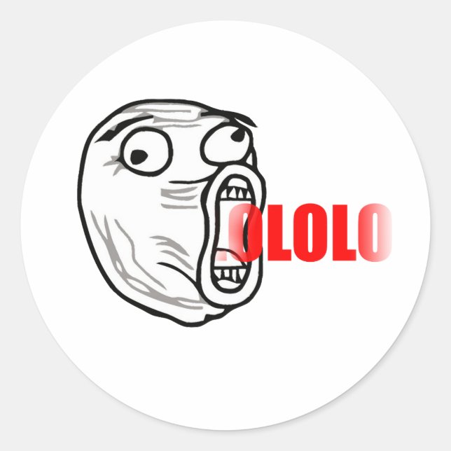 Pegatina Redonda LOL Guy (Anverso)