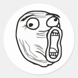 Pegatina Redonda lol-individuo grande