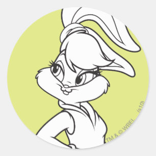 Pegatina Redonda Lola Bunny Casual