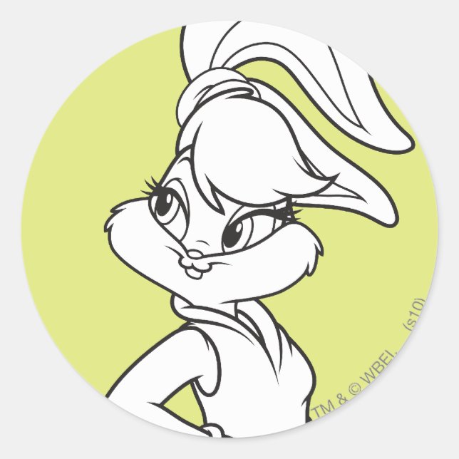 Pegatina Redonda Lola Bunny Casual (Anverso)