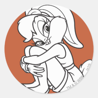 Pegatina Redonda Lola Bunny Coqueta